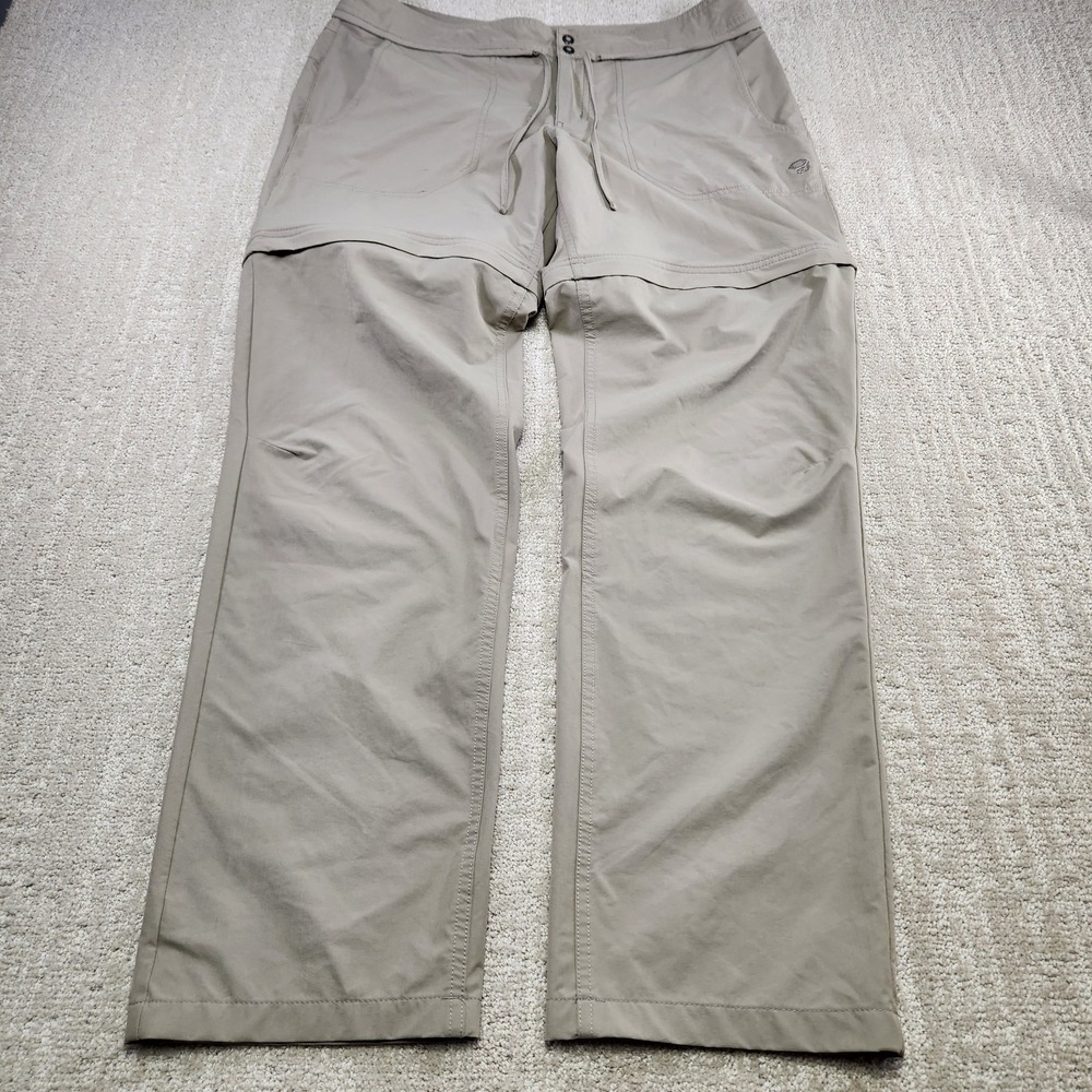 Mountain Hardwear Convertible Pants Women 14 Beige Performance Stretch Quick Dry